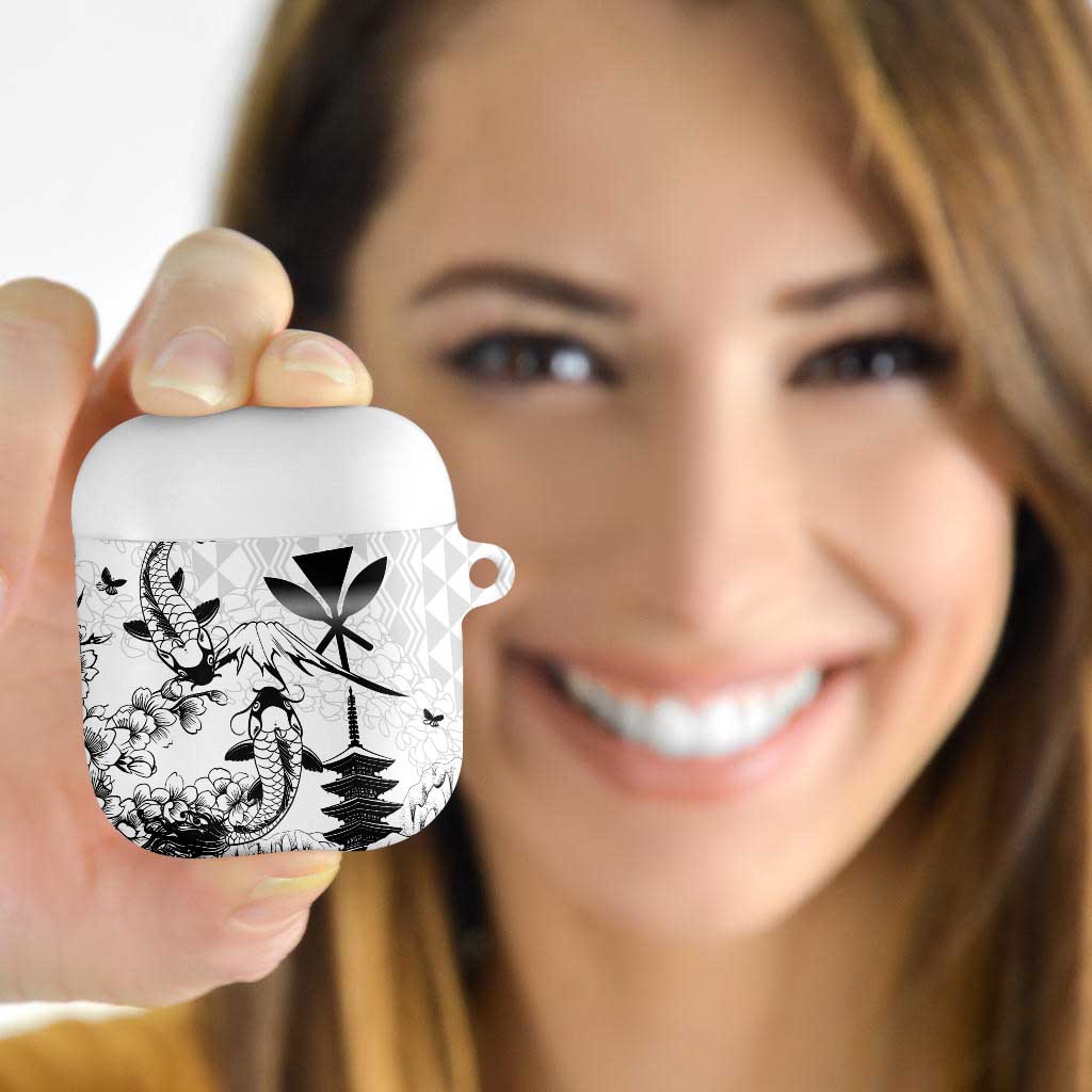 Japan And Hawaii AirPods Case Sakura Koi Fish Hawaiian Lei Kanaka - Polynesian Pride