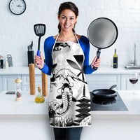 Japan And Hawaii Apron Sakura Koi Fish Hawaiian Lei Kanaka - Polynesian Pride