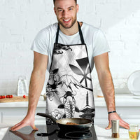 Japan And Hawaii Apron Sakura Koi Fish Hawaiian Lei Kanaka - Polynesian Pride