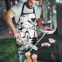 Japan And Hawaii Apron Sakura Koi Fish Hawaiian Lei Kanaka - Polynesian Pride