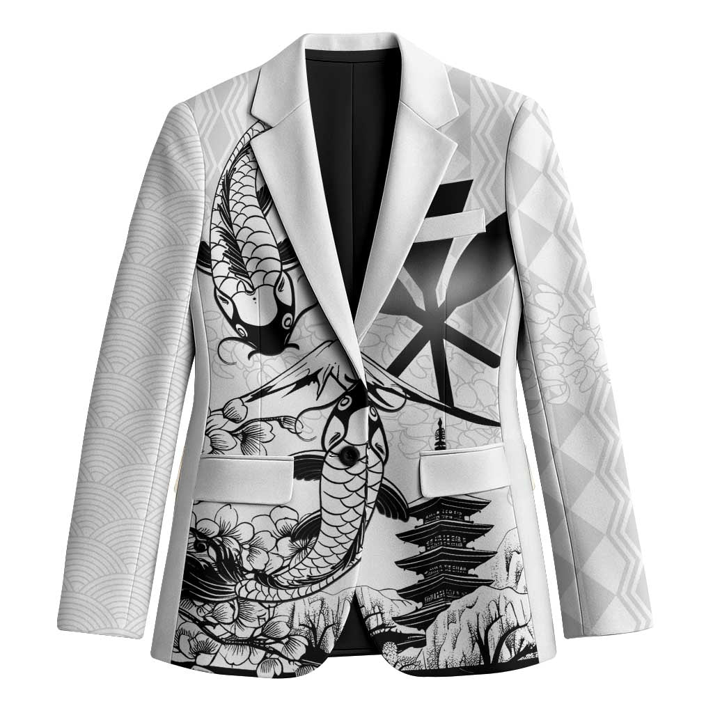 Japan And Hawaii Blazer Sakura Koi Fish Hawaiian Lei Kanaka - Polynesian Pride