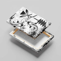 Japan And Hawaii Canvas Wall Art Sakura Koi Fish Hawaiian Lei Kanaka - Polynesian Pride