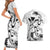 Japan And Hawaii Couples Matching Short Sleeve Bodycon Dress and Hawaiian Shirt Sakura Koi Fish Hawaiian Lei Kanaka - Polynesian Pride