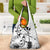 Japan And Hawaii Grocery Bag Sakura Koi Fish Hawaiian Lei Kanaka - Polynesian Pride