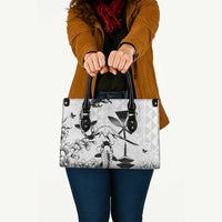 Japan And Hawaii Leather Bag Sakura Koi Fish Hawaiian Lei Kanaka - Polynesian Pride