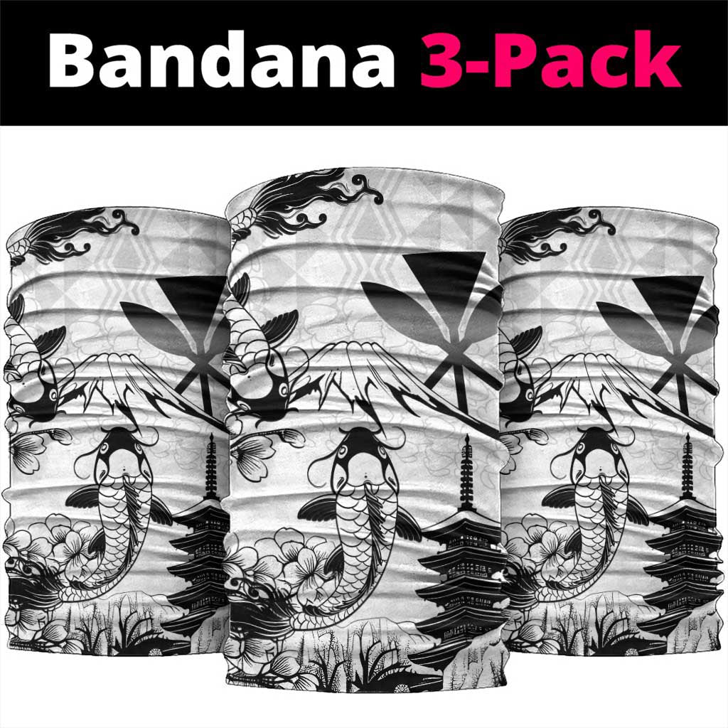 Japan And Hawaii Neck Gaiter Sakura Koi Fish Hawaiian Lei Kanaka - Polynesian Pride
