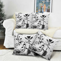 Japan And Hawaii Pillow Cover Sakura Koi Fish Hawaiian Lei Kanaka - Polynesian Pride