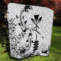 Japan And Hawaii Quilt Sakura Koi Fish Hawaiian Lei Kanaka - Polynesian Pride