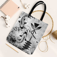 Japan And Hawaii Tote Bag Sakura Koi Fish Hawaiian Lei Kanaka - Polynesian Pride