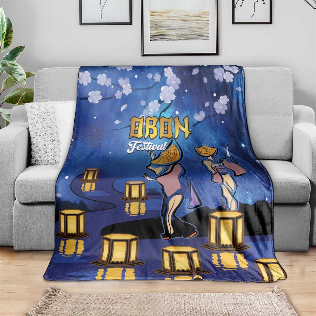 Japan Obon Festival Blanket Sakura Lanterns With Bon Dance - Polynesian Pride