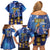 Japan Obon Festival Family Matching Off Shoulder Short Dress and Hawaiian Shirt Sakura Lanterns With Bon Dance - Polynesian Pride