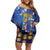 Japan Obon Festival Family Matching Off Shoulder Short Dress and Hawaiian Shirt Sakura Lanterns With Bon Dance - Polynesian Pride