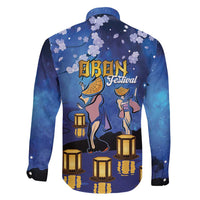 Japan Obon Festival Family Matching Puletasi and Hawaiian Shirt Sakura Lanterns With Bon Dance - Polynesian Pride