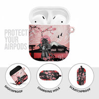 Personalised Japan Samurai Warrior AirPods Case Japanese Cherry Blossom Polynesian Pattern - Polynesian Pride