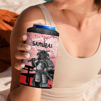 Personalised Japan Samurai Warrior 4 in 1 Can Cooler Tumbler Japanese Cherry Blossom Polynesian Pattern - Polynesian Pride