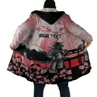 Personalised Japan Samurai Warrior Cloak Japanese Cherry Blossom Polynesian Pattern - Polynesian Pride