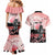 Personalised Japan Samurai Warrior Couples Matching Mermaid Dress and Hawaiian Shirt Japanese Cherry Blossom Polynesian Pattern - Polynesian Pride