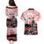 Personalised Japan Samurai Warrior Couples Matching Puletasi and Hawaiian Shirt Japanese Cherry Blossom Polynesian Pattern - Polynesian Pride