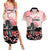 Personalised Japan Samurai Warrior Couples Matching Summer Maxi Dress and Hawaiian Shirt Japanese Cherry Blossom Polynesian Pattern - Polynesian Pride