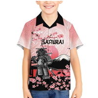 Personalised Japan Samurai Warrior Family Matching Mermaid Dress and Hawaiian Shirt Japanese Cherry Blossom Polynesian Pattern - Polynesian Pride