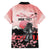 Personalised Japan Samurai Warrior Family Matching Off Shoulder Short Dress and Hawaiian Shirt Japanese Cherry Blossom Polynesian Pattern - Polynesian Pride