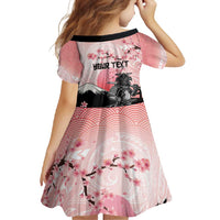 Personalised Japan Samurai Warrior Family Matching Summer Maxi Dress and Hawaiian Shirt Japanese Cherry Blossom Polynesian Pattern - Polynesian Pride