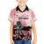 Personalised Japan Samurai Warrior Family Matching Summer Maxi Dress and Hawaiian Shirt Japanese Cherry Blossom Polynesian Pattern - Polynesian Pride