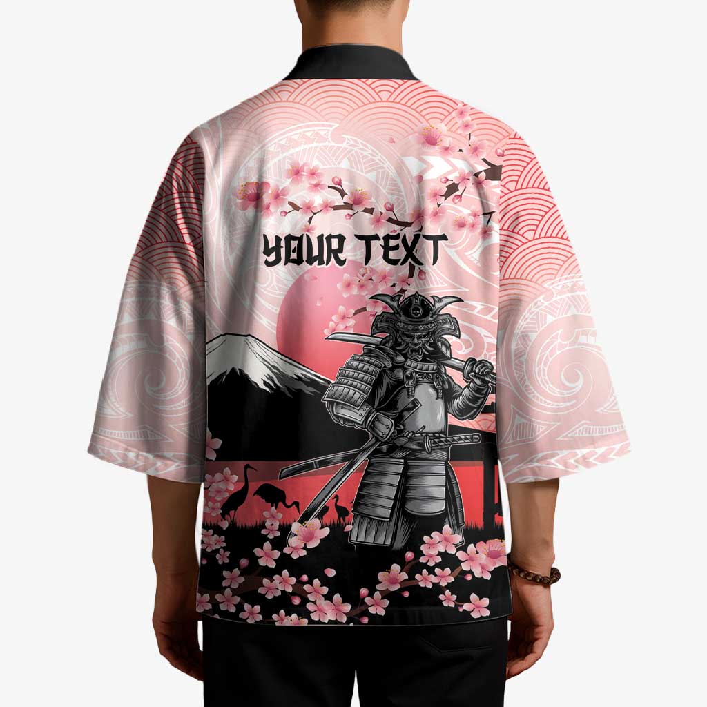 Personalised Japan Samurai Warrior Kimono Japanese Cherry Blossom Polynesian Pattern - Polynesian Pride