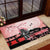 Personalised Japan Samurai Warrior Rubber Doormat Japanese Cherry Blossom Polynesian Pattern - Polynesian Pride