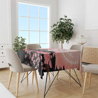 Personalised Japan Samurai Warrior Tablecloth Japanese Cherry Blossom Polynesian Pattern - Polynesian Pride