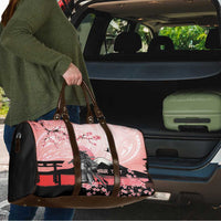 Personalised Japan Samurai Warrior Travel Bag Japanese Cherry Blossom Polynesian Pattern - Polynesian Pride