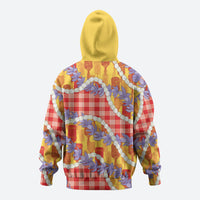 Hawaii Kahili Palaka Motifs Hoodie Hawaiian Honohono Pikake Lei