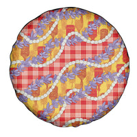 Hawaii Kahili Palaka Motifs Spare Tire Cover Hawaiian Honohono Pikake Lei