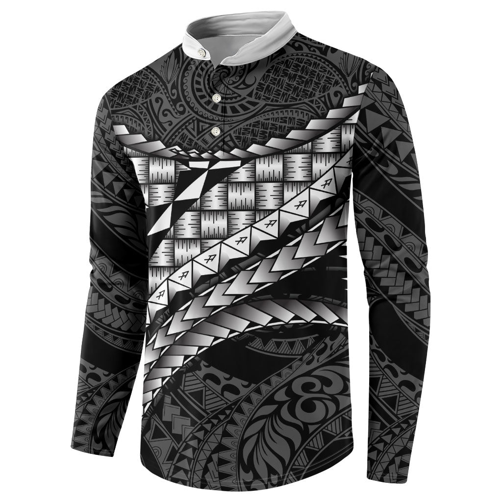 Hawaii Lauhala Tattoo Button Sweatshirt Hawaiian Hala Leaf Weaving