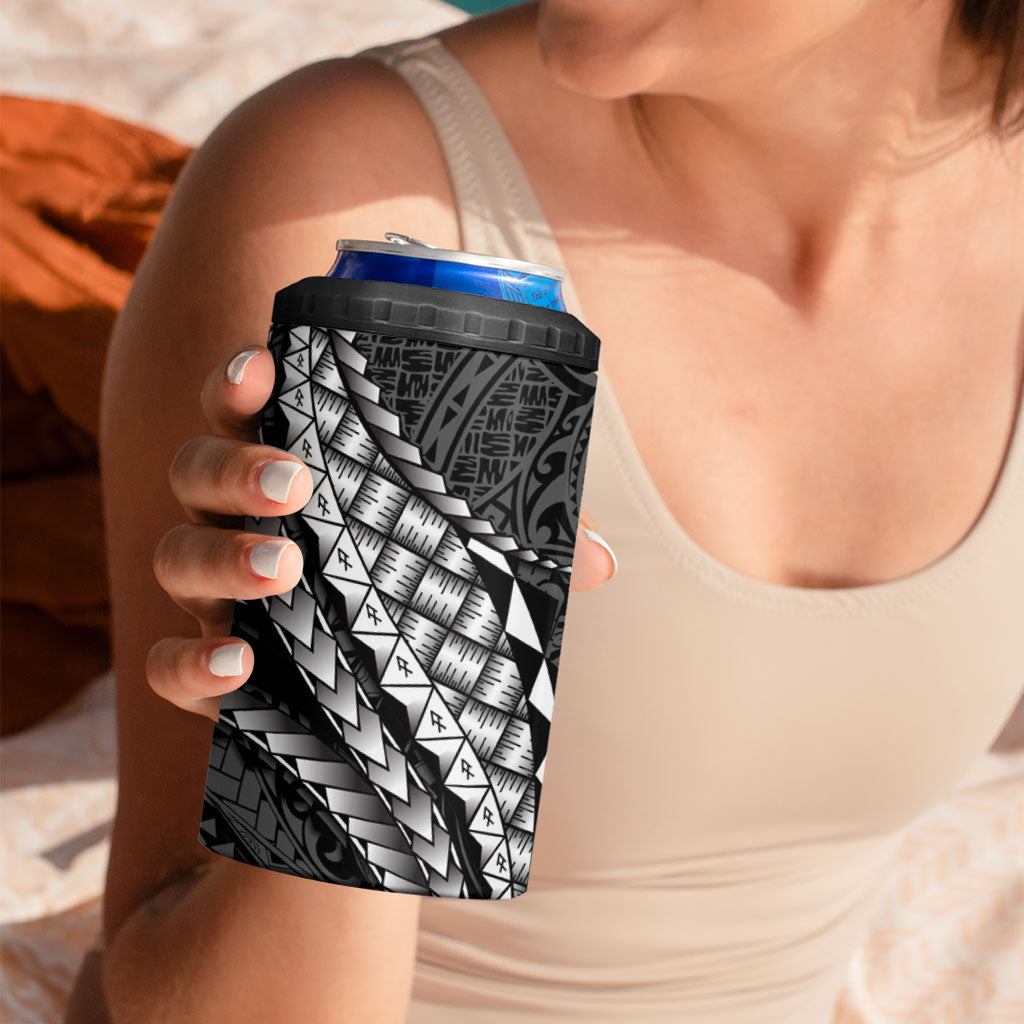 Hawaii Lauhala Tattoo 4 in 1 Can Cooler Tumbler Hawaiian Hala Leaf Weaving