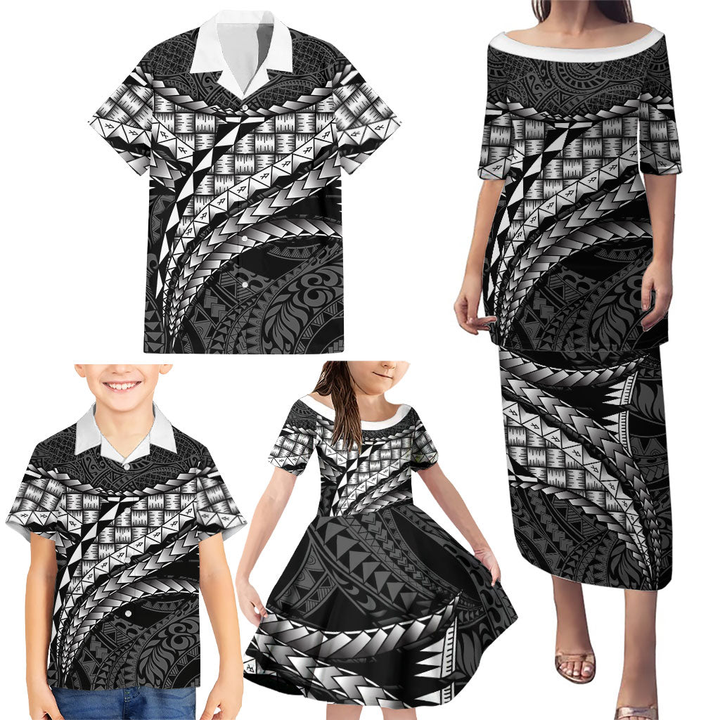 Hawaii Lauhala Tattoo Family Matching Puletasi and Hawaiian Shirt Hawaiian Hala Leaf Weaving