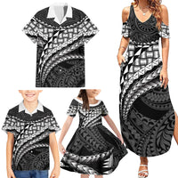 Hawaii Lauhala Tattoo Family Matching Summer Maxi Dress and Hawaiian Shirt Hawaiian Hala Leaf Weaving