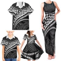 Hawaii Lauhala Tattoo Family Matching Tank Maxi Dress and Hawaiian Shirt Hawaiian Hala Leaf Weaving