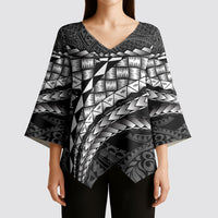 Hawaii Lauhala Tattoo Kimono Sleeve Blouse Hawaiian Hala Leaf Weaving