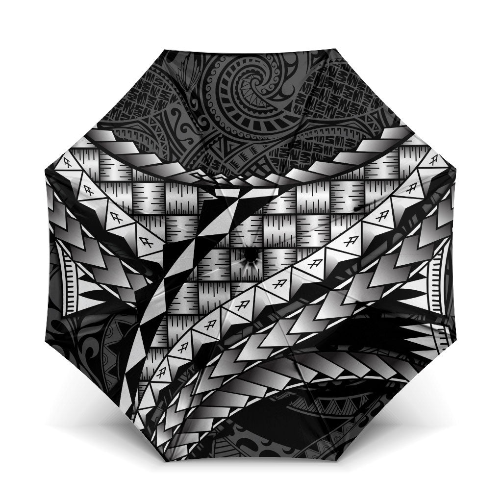 Hawaii Lauhala Tattoo Umbrella Hawaiian Hala Leaf Weaving LT14 One Size Folded 11.42 inch Opened Diameter 37.4 inch Black - Polynesian Pride