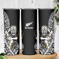New Zealand Silver Fern Rugby Skinny Tumbler All Black Maori Version Black