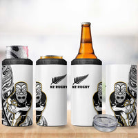 New Zealand Silver Fern Rugby 4 in 1 Can Cooler Tumbler All Black Maori Version White