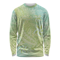 Baby Green Gradient Polynesia Long Sleeve Shirt Hawaiian Tribal Hammerhead Shark Tattoo LT14 Unisex Baby Green - Polynesian Pride