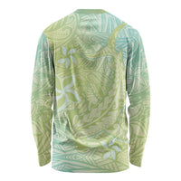 Baby Green Gradient Polynesia Long Sleeve Shirt Hawaiian Tribal Hammerhead Shark Tattoo LT14 - Polynesian Pride