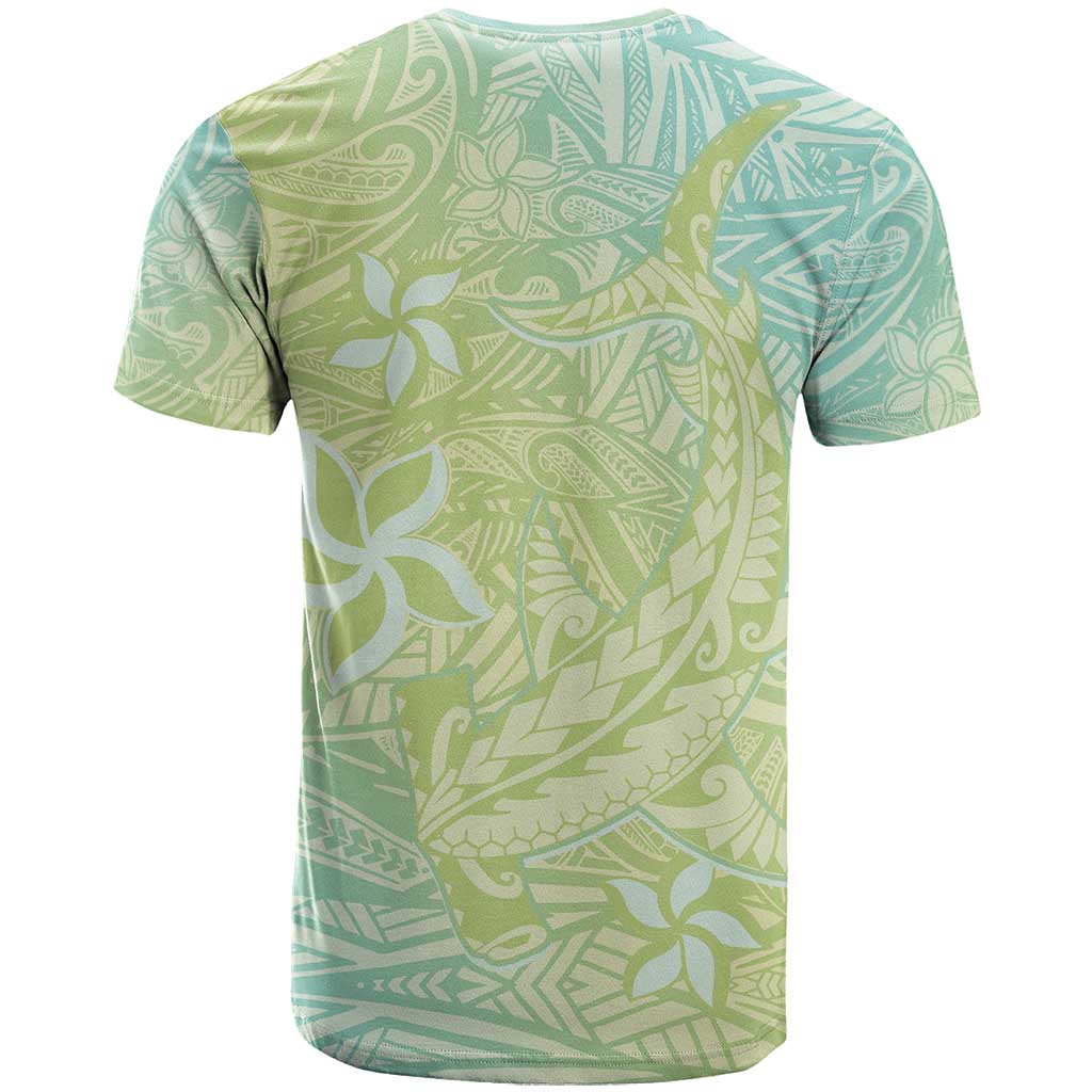 Baby Green Gradient Polynesia T Shirt Hawaiian Tribal Hammerhead Shark Tattoo
