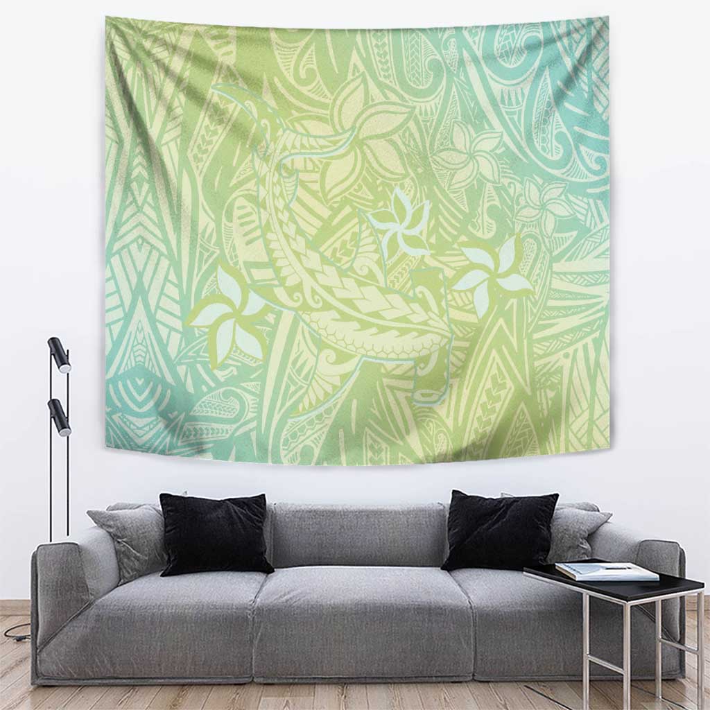 Baby Green Gradient Polynesia Tapestry Hawaiian Tribal Hammerhead Shark Tattoo LT14 Baby Green - Polynesian Pride