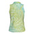 Baby Green Gradient Polynesia Women Sleeveless Polo Shirt Hawaiian Tribal Hammerhead Shark Tattoo