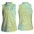 Baby Green Gradient Polynesia Women Sleeveless Polo Shirt Hawaiian Tribal Hammerhead Shark Tattoo