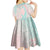 Baby Pink Gradient Polynesia Kid Short Sleeve Dress Hawaiian Tribal Hammerhead Shark Tattoo