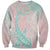 Baby Pink Gradient Polynesia Sweatshirt Hawaiian Tribal Hammerhead Shark Tattoo